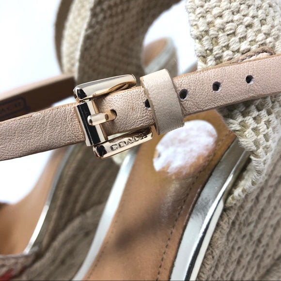 COACH crochet wedge sandals, size 9 - Picture 12 of 16